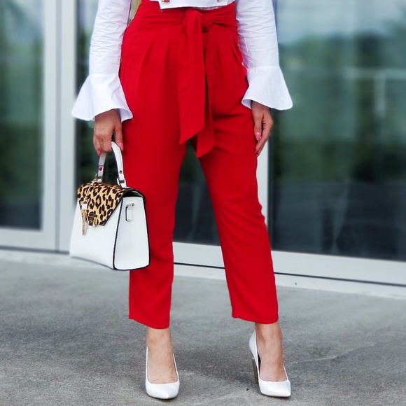 Classy RED PANTS - Picture 1 of 4